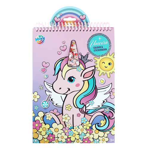 Pastel Shimmer Unicorn coloring book