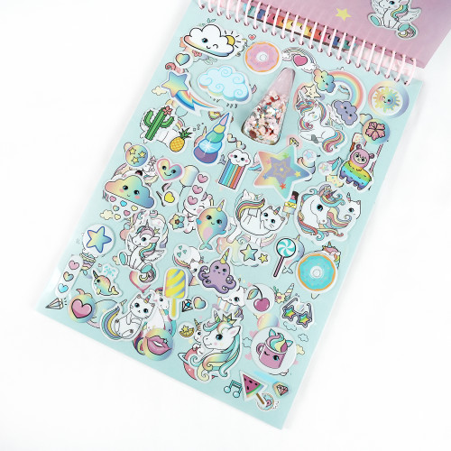 Pastel Shimmer Unicorn coloring book