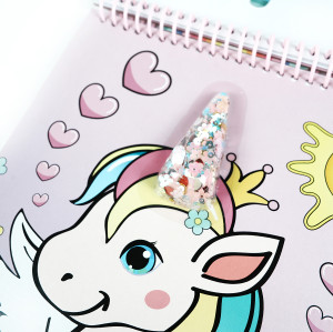 Pastel Shimmer Unicorn coloring book
