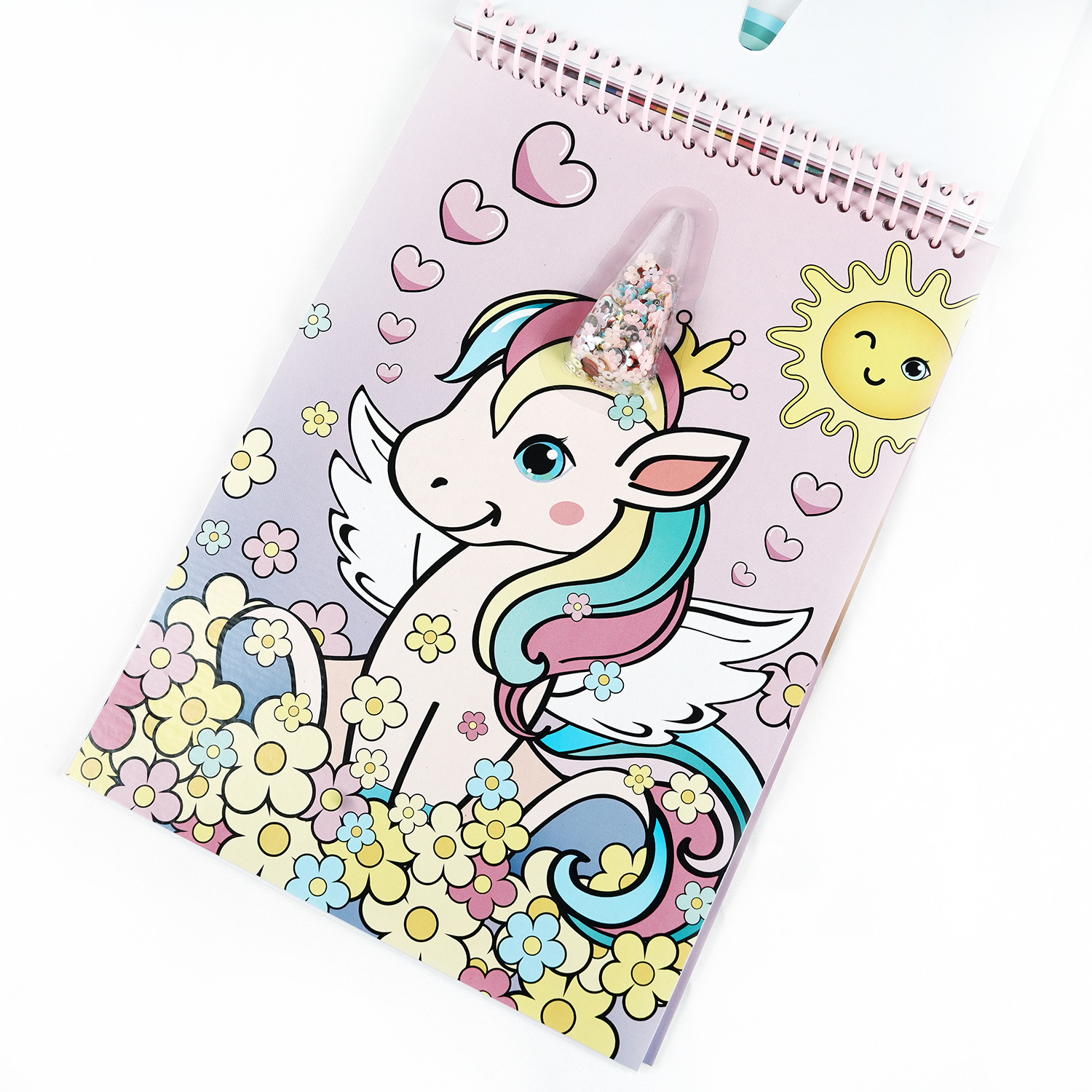 Pastel Shimmer Unicorn coloring book
