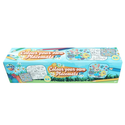 Easter Bunny Hop Colouring Placemat Activity Set
