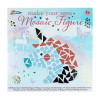 Large Unicorn GlassGlow Mosaic Artisan Figure Set