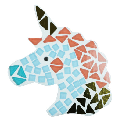 Large Unicorn GlassGlow Mosaic Artisan Figure Studio