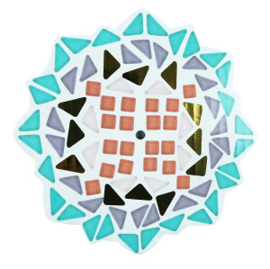 Flower disc GlassGlow Mosaic Artisan Figure Studio