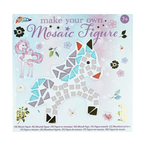 Unicorn GlassGlow Mosaic Artisan Figure Studio