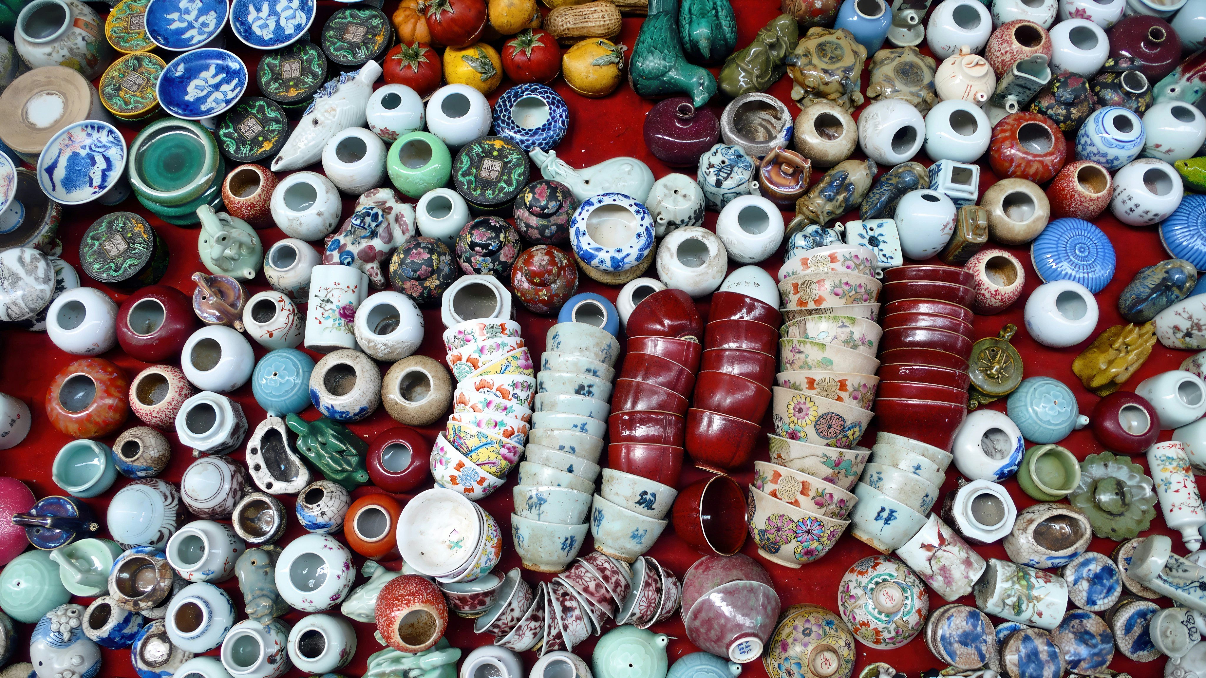 A collection of crafts made from recycled materials like cardboard tubes and plastic bottles