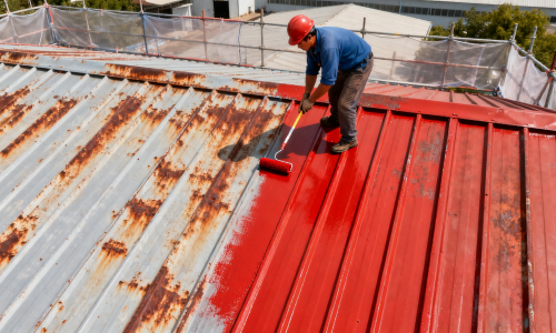 How to Restore an Aging Color Steel Roof with Acrylic Paint
