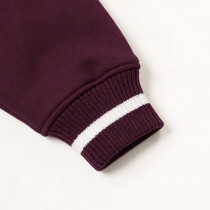 Private Label Oversized V-Neck Sweatshirt Women - Preppy Contrast Collar Pullover | Air Layer Fabric Custom Embroidery Ready