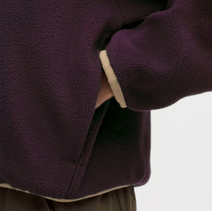 Quarter Zip Sweatshirt Women - Retro Colorblock Polar Fleece Pullover | Custom Embroidery Ready