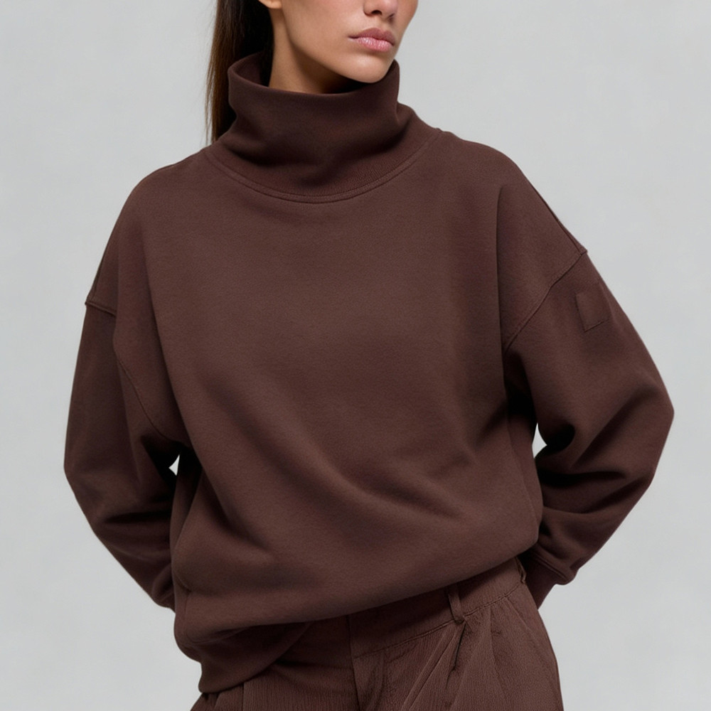 Womens mock neck sweatshirt wholesale blank sweatshirts manufacturer