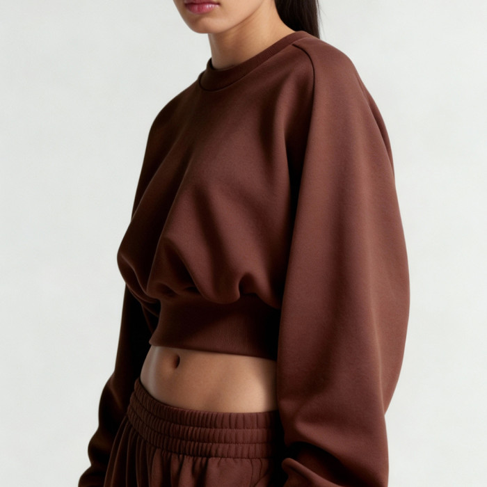 Cinched Waist Sweatshirt Women - Soft Modal Recycled Crewneck | Sustainable Activewear Manufacturer