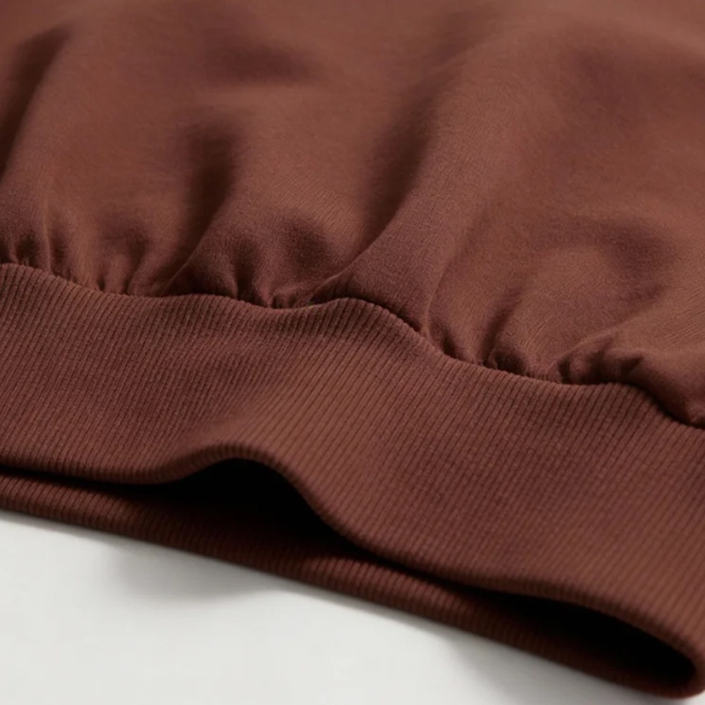 Wide ribbed hem gathered waist detail