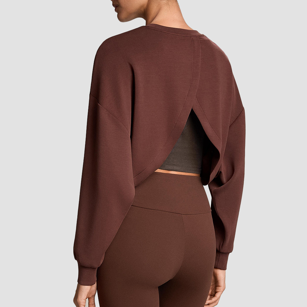 Split back crossover design open back detail