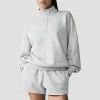 Womens Quarter Zip Sweatshirt - 400GSM Heavyweight Cotton Pullover | Custom Streetwear Manufacturer