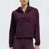 Women's Half Zip Hoodie - Mixed Media Polar Fleece Pullover | Custom Sportswear Manufacturer