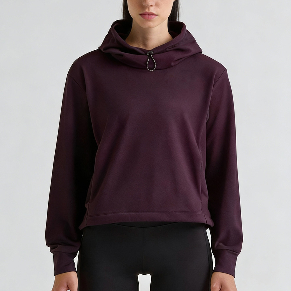 Purple high neck running pullover women custom athletic clothing