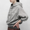 Heavyweight Cotton Hoodie - Grey Oversized Cross Neck Pullover | Blank High Quality Hoodies Supplier