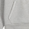 Grey Cropped Hoodie - Quarter Zip Polyester Cotton Blend Pullover | Custom Hoodie Manufacturer