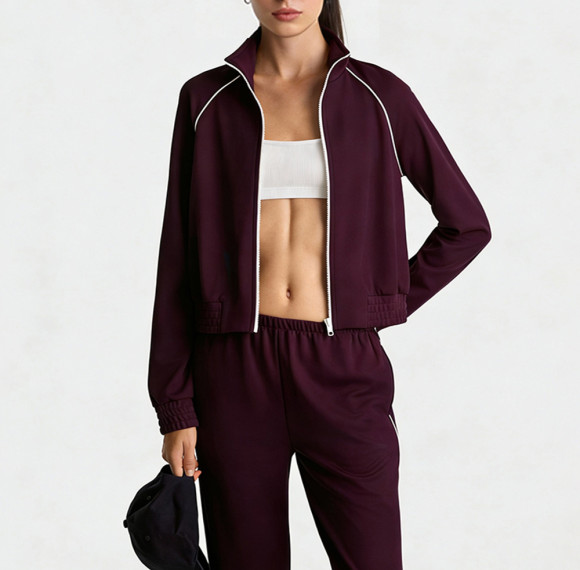 Womens Track Jacket - Scuba Fabric Zip Up Sportswear | Custom Activewear Manufacturer