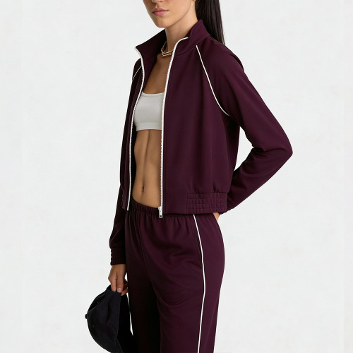 Womens Track Jacket - Scuba Fabric Zip Up Sportswear | Custom Activewear Manufacturer