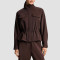 Chocolate Brown Utility Jacket - Soft Brushed Modal Coat | Private Label Clothing Manufacturers