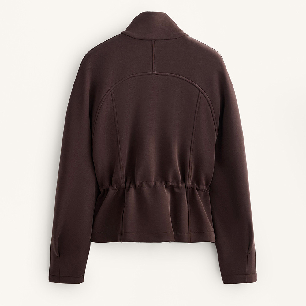 Back view of adjustable waist cargo jacket