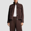Chocolate Brown Utility Jacket - Soft Brushed Modal Coat | Private Label Clothing Manufacturers