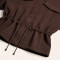 Chocolate Brown Utility Jacket - Soft Brushed Modal Coat | Private Label Clothing Manufacturers