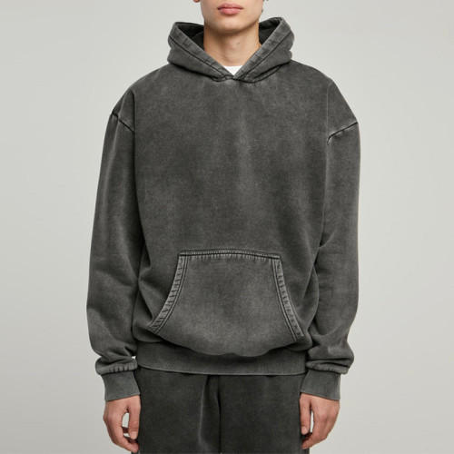 Boxy Fit Hoodie - Heavyweight Acid Wash Pullover | Custom Streetwear Manufacturer