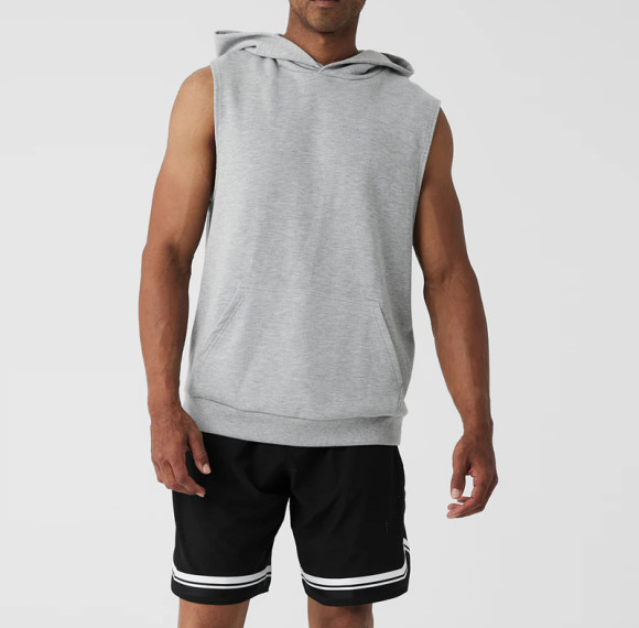 Men's Sleeveless Hoodie - Lightweight French Terry Muscle Top | Custom Hoodie Manufacturer