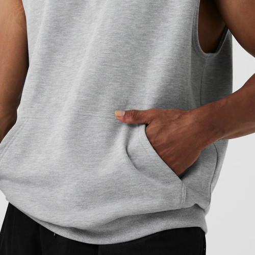 Men's Sleeveless Hoodie - Lightweight French Terry Muscle Top | Custom Hoodie Manufacturer