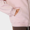 Pink Zip Up Hoodie - Cotton Spandex Double Zipper Jacket | Fitness Apparel Manufacturers
