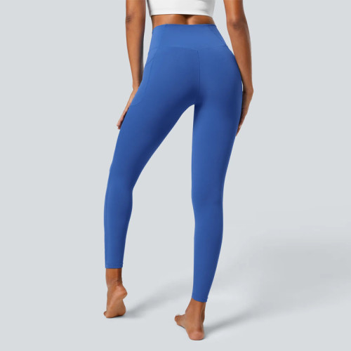 Buttery Soft Crossover Leggings with Pockets - High Waisted V Shape | Custom Leggings Manufacturer