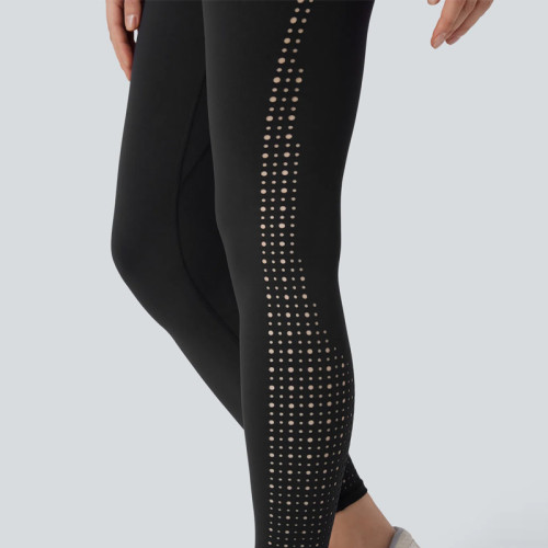 Laser Cut Cutout Leggings - Breathable Running Tights | Sports Clothing Manufacturers