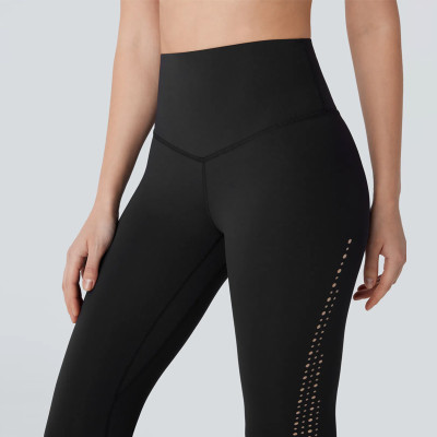 Laser Cut Cutout Leggings - Breathable Running Tights | Sports Clothing Manufacturers