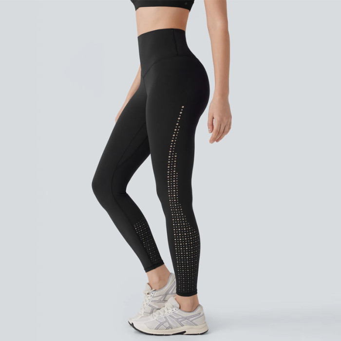 Laser Cut Cutout Leggings - Breathable Running Tights | Sports Clothing Manufacturers