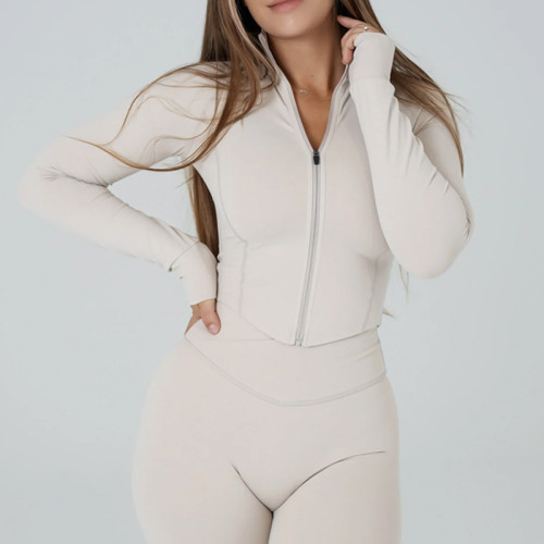 Custom Slim Fit Running Jacket - BBL Jacket Nylon Spandex Tracksuit | Active Wear Manufacturers