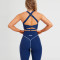 Two Piece Activewear Sets - Blue Workout Set with Contrast Stitch | Active Wear Manufacturers