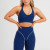 Two Piece Activewear Sets - Blue Workout Set with Contrast Stitch | Active Wear Manufacturers