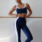Two Piece Activewear Sets Custom - Navy Blue Color Block Varsity Suit | Sports Clothing Manufacturers