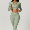 Tracksuit For Women Set Custom - Sage Green 3 Piece Yoga Outfit | Sports Clothing Manufacturers