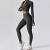 Tracksuit For Women Set Custom - Sage Green 3 Piece Yoga Outfit | Sports Clothing Manufacturers