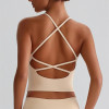 Longline Sports Bra Custom - Strappy Cross Back Yoga Crop Top | Activewear Manufacturer