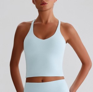 Longline Sports Bra Custom - Strappy Cross Back Yoga Crop Top | Activewear Manufacturer
