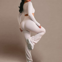 Flared Leggings Set Custom - Square Neck Ruched Crop Top | Sports Clothing Manufacturers