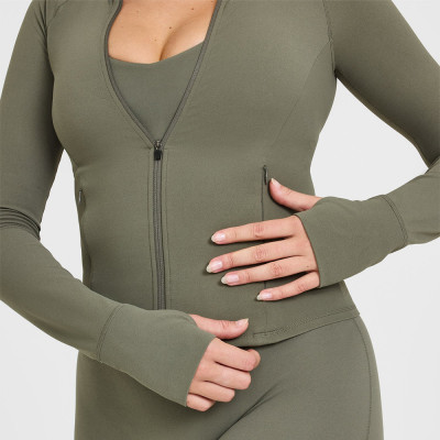 BBL Jacket Custom Logo - Slim Fit Full Zip Yoga Top | Sports Clothing Manufacturers