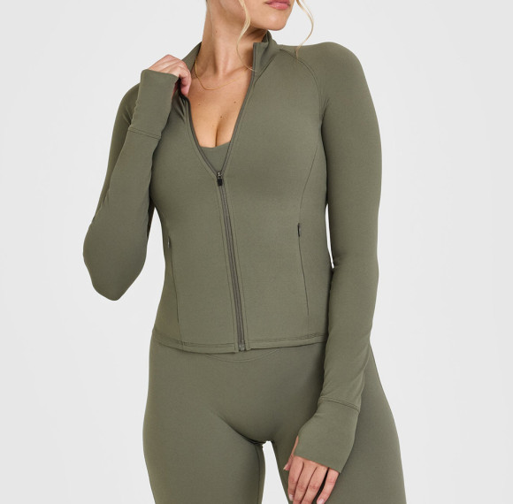 BBL Jacket Custom Logo - Slim Fit Full Zip Yoga Top | Sports Clothing Manufacturers