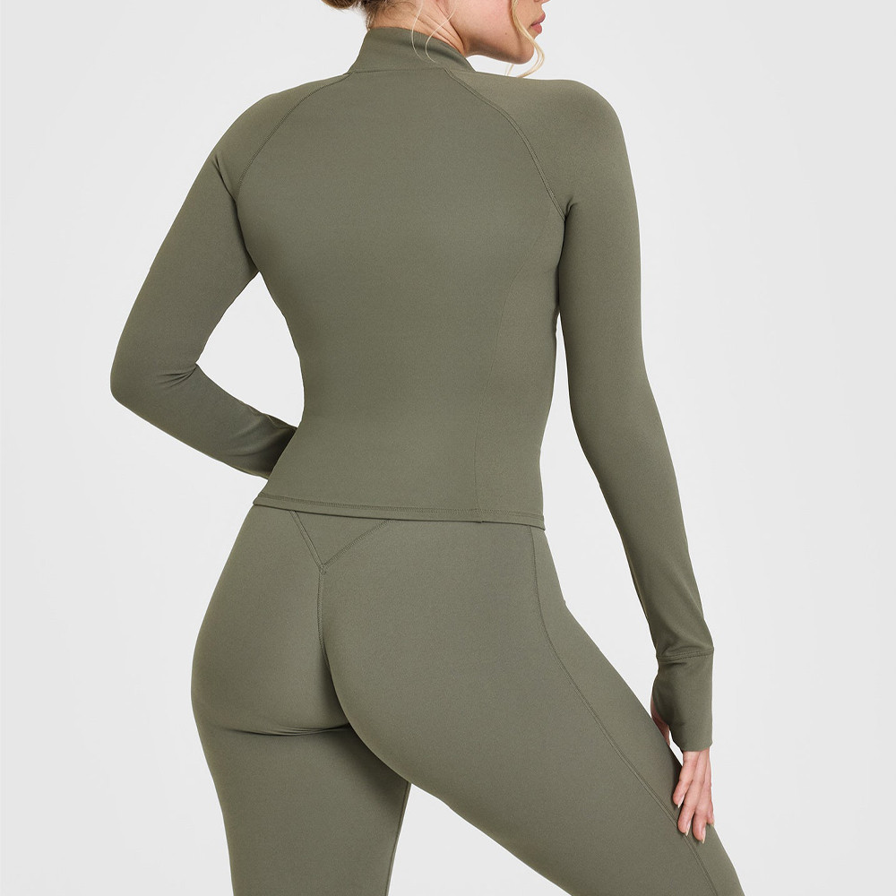 Contouring seams running jacket back view