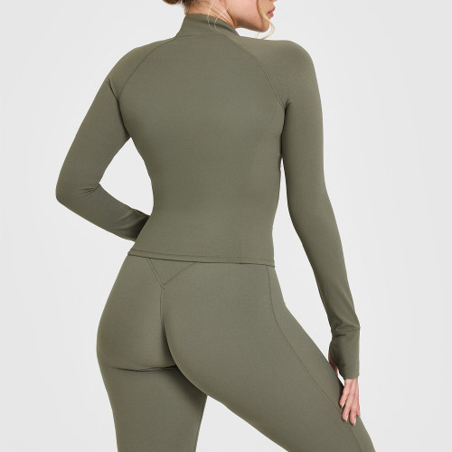 BBL Jacket Custom Logo - Slim Fit Full Zip Yoga Top | Sports Clothing Manufacturers