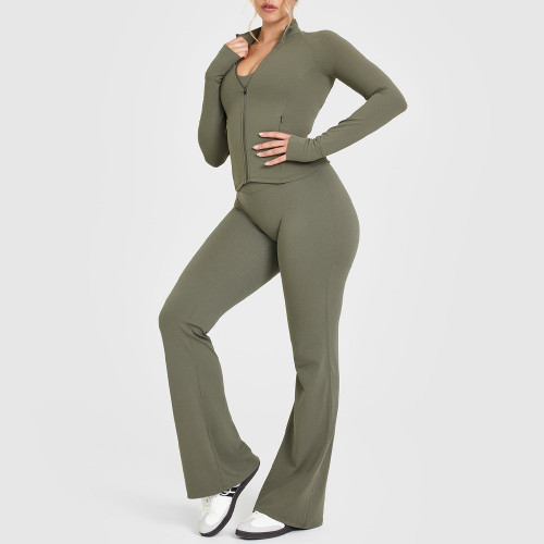 BBL Jacket Custom Logo - Slim Fit Full Zip Yoga Top | Sports Clothing Manufacturers